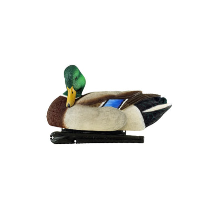 Avian-X TopFlight Mallard drake resting decoy, side profile studio shot on white background