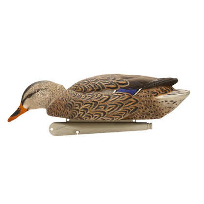 Avian-X TopFlight Mallards Backwater Pack hen feeder decoy side view on white background