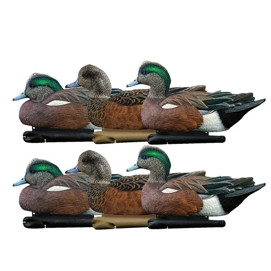 Avian-X TopFlight Wigeon 6-pack of floating decoys, full studio group on white