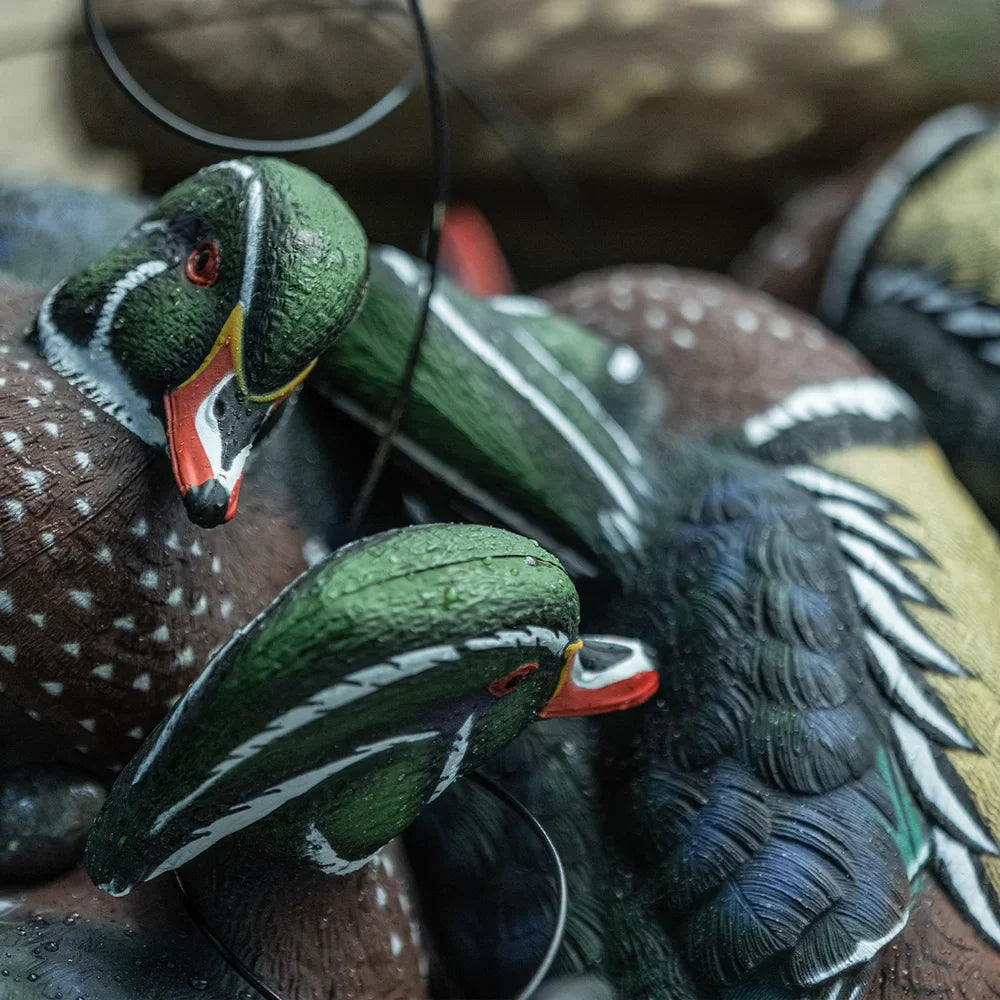 Avian-X TopFlight wood duck drake decoy head and paint detail close-up