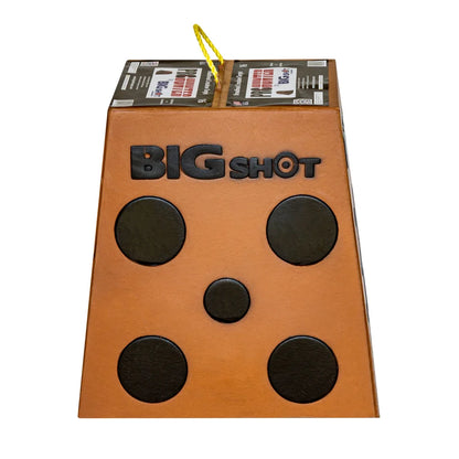 Big Shot Pro Hunter 16 archery target, straight-on front face view showing five black dot aiming spots on white background