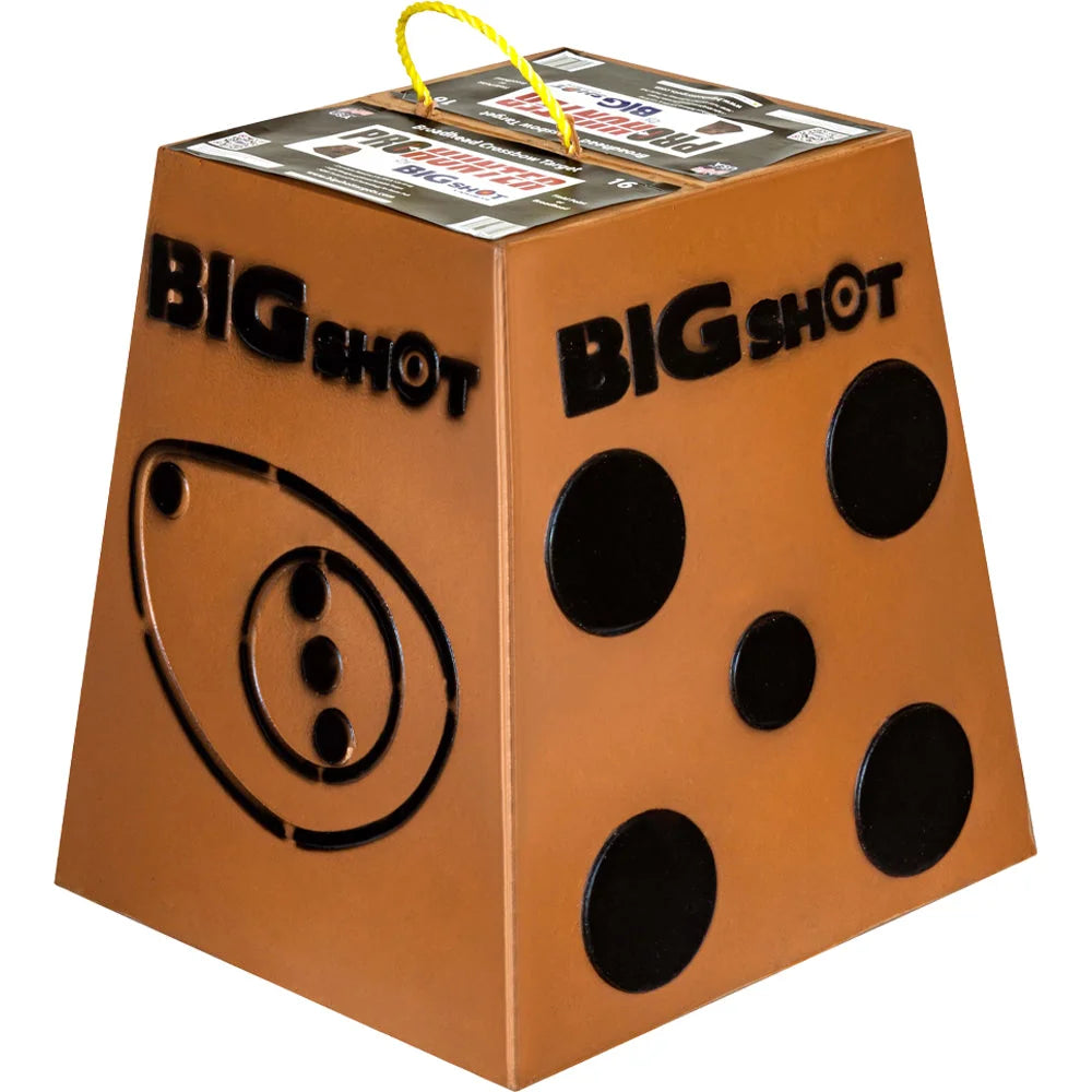 Big Shot Pro Hunter 16 archery target, front three-quarter view showing circle and dot target faces on white background