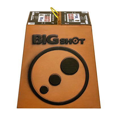 Big Shot Pro Hunter 16 archery target, side face view showing large circle with three dot aiming spots on white background