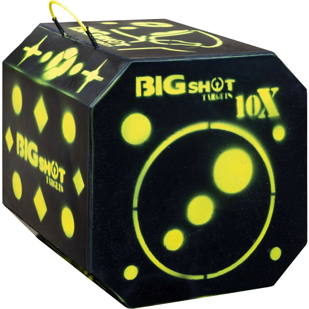 Big Shot Targets Titan 10X HD Crossbow Target, front three-quarter view showing circular aiming face on white background