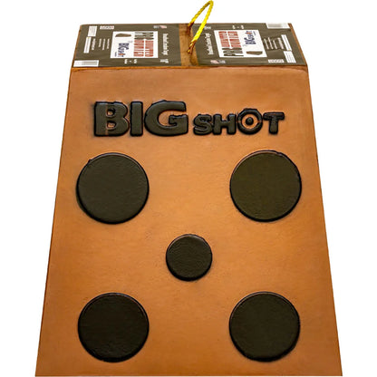 Big Shot Pro Hunter 18" archery target, front face showing five circular aiming spots on white background