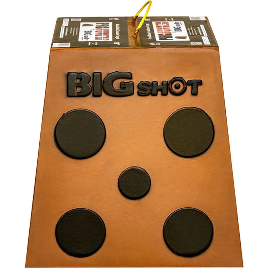 Big Shot Pro Hunter 18" archery target, front face showing five circular aiming spots on white background