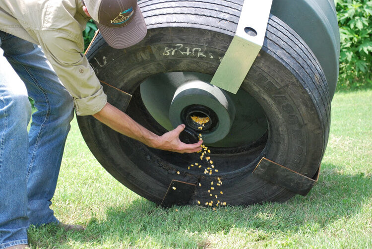 Capsule Ground Level Sit and Fill Deer Corn and Protein Feeder 800 lb. Capacity