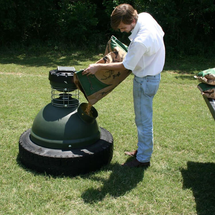 Capsule Ground Level Sit and Fill Deer Corn and Protein Feeder 800 lb. Capacity