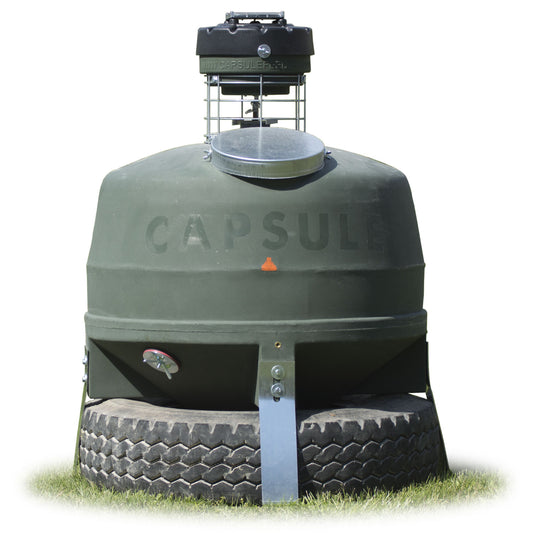 Capsule Ground Level Sit and Fill Deer Corn and Protein Feeder 800 lb. Capacity