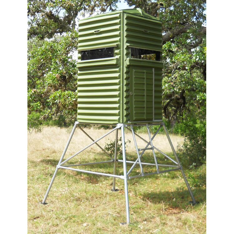 'The Bynd' 4'x4' Hunting Blind - Olive Drab Green with Half Door