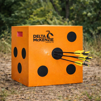 Delta McKenzie Predator HP 16″ Archery Target with arrow grouping