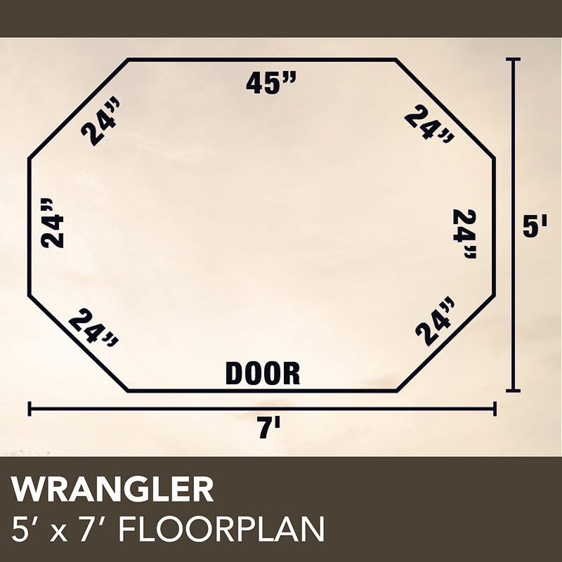 G78R: Texas Hunter Wrangler Rifle Octagon Shaped Camo Aluminum 5' x 7' Deer Blind with 8' Tower, Full Door, Stairs and Handrails