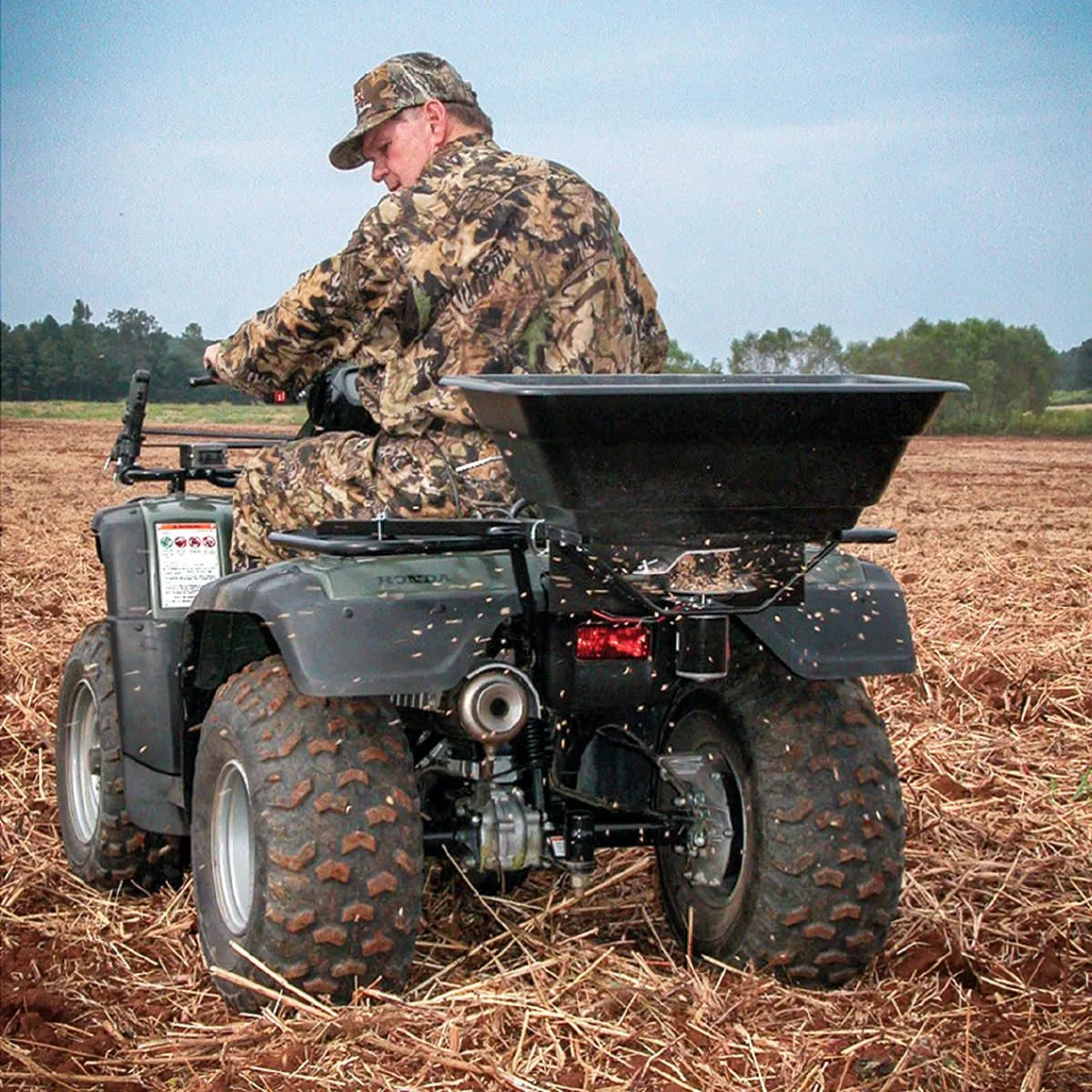 Moultrie ATV Food Plot 50 lbs. Capacity Spreader with Hopper Cover