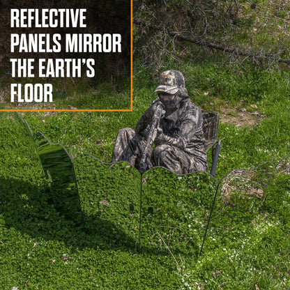 GhostBlind Runner ground hunting blind positioned in tall grass for concealment