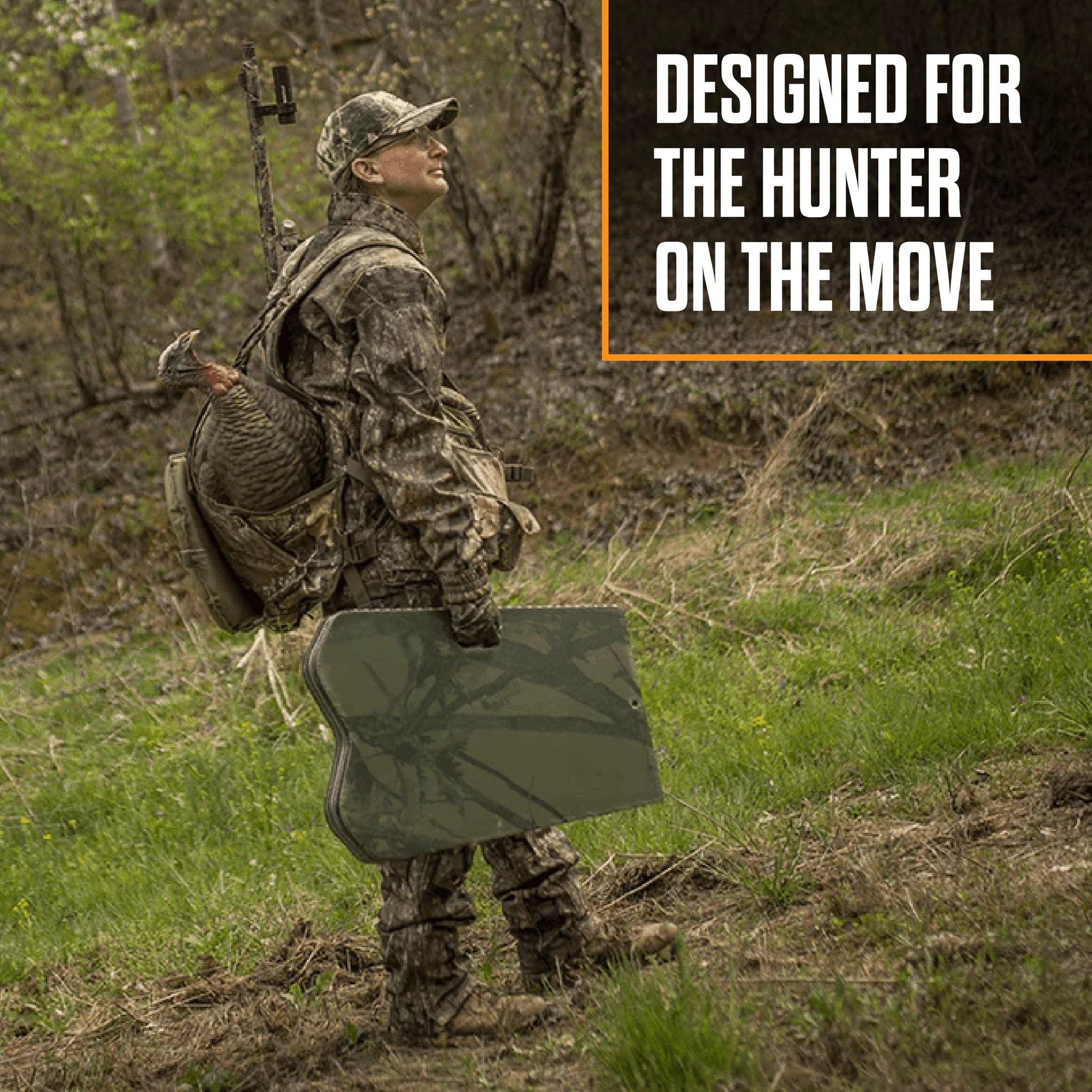 GhostBlind Runner portable hunting blind carried by hunter in field
