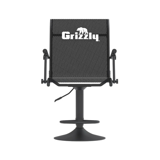 Grizzly Alpha Swivel Blind Chair, front view on white background showing mesh back and pedestal base