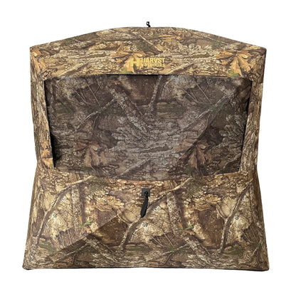 HARVST Outdoors BroadBase DM Ground Blind side panel with mesh window in Mossy Oak Country DNA camo