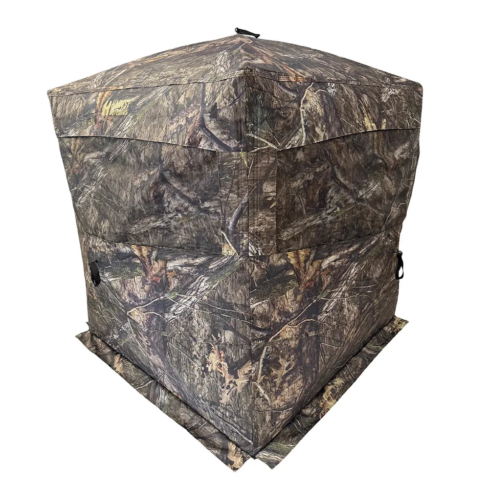 HARVST Outdoors Brushline STM Ground Blind in Mossy Oak Country DNA, front three-quarter view