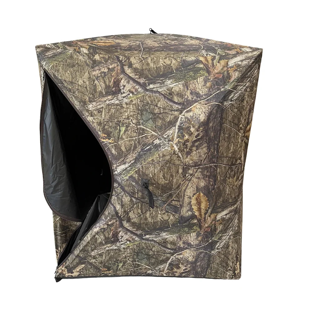HARVST Outdoors Shadowline DM Ground Blind, Country DNA with entry door partially unzipped