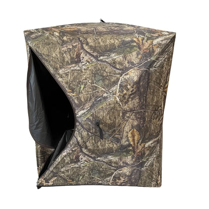 HARVST Outdoors Shadowline DM Ground Blind, Country DNA with entry door partially unzipped