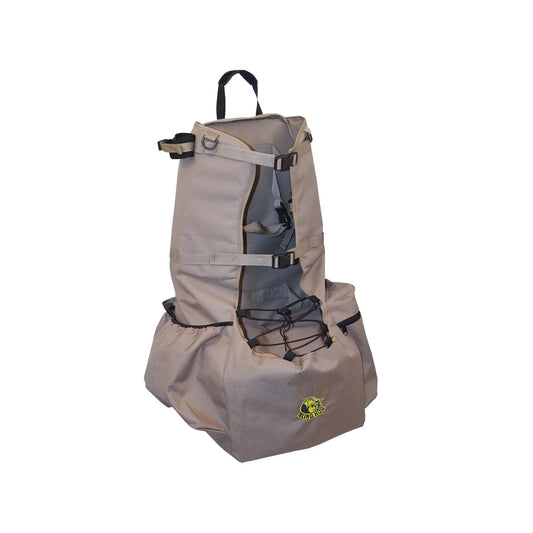 Horn Hunter Blind Hog Pack, front three-quarter view showing straps, buckles, and logo on white background