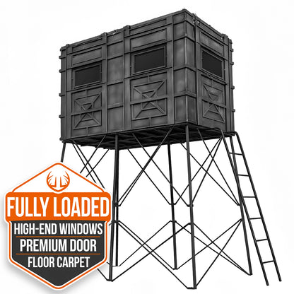 Hughes Clubhouse 4'x8' Deer Hunting Blind - Fully Loaded Edition