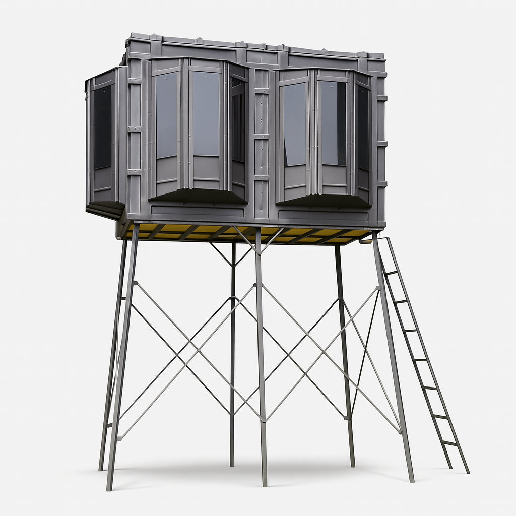 Hughes The Lodge 4'x8' Deer Hunting Blind - Fully Loaded Edition