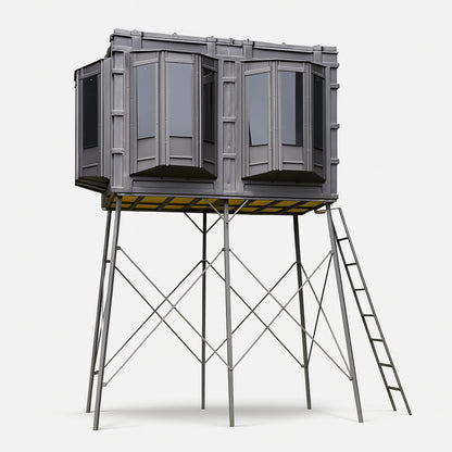 Hughes The Lodge 4'x8' Deer Hunting Blind - Fully Loaded Edition