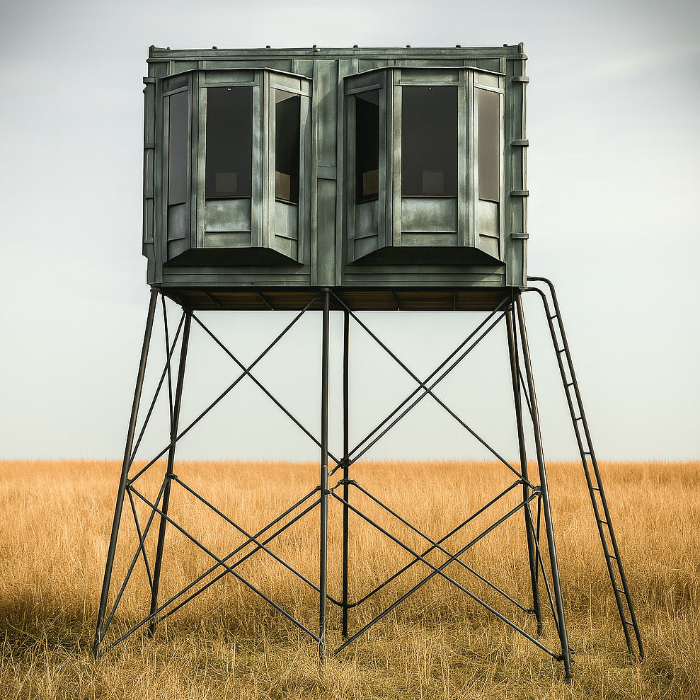 Hughes The Lodge 4'x8' Deer Hunting Blind - Fully Loaded Edition