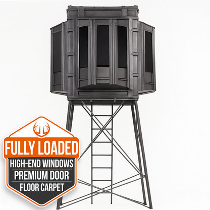 Hughes The Intimidator 4' x 4' Hunting Blind - Fully Loaded Edition