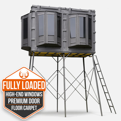 Hughes The Lodge 4'x8' Deer Hunting Blind - Fully Loaded Edition