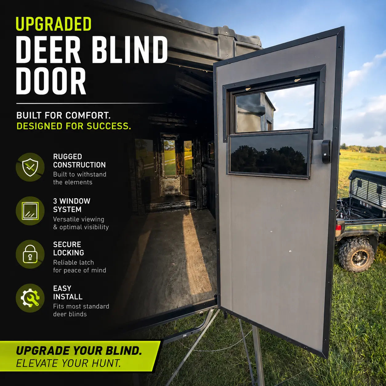 Hughes Clubhouse 4'x8' Deer Hunting Blind - Fully Loaded Edition
