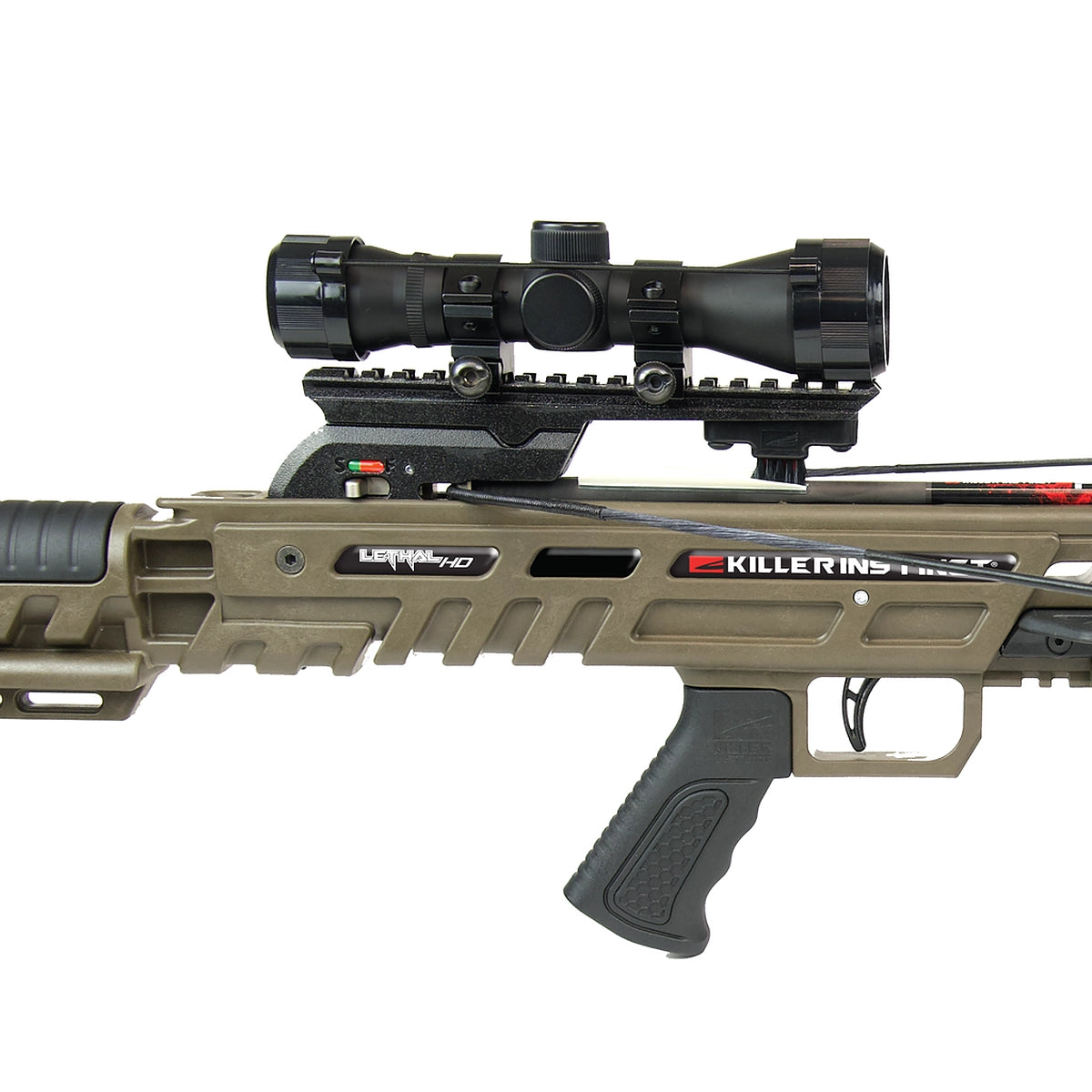 Killer Instinct Lethal 405 HD crossbow scope and rail close-up