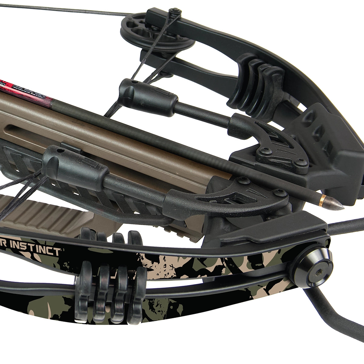 Killer Instinct Lethal 405 HD crossbow limb and cam system close-up