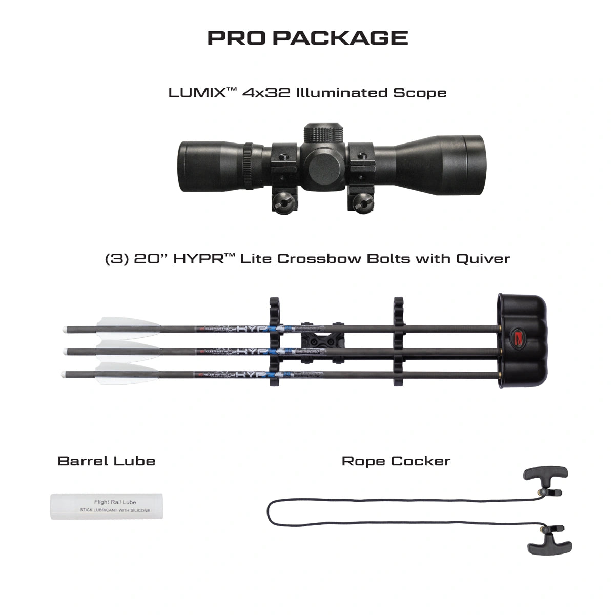 Killer Instinct Rapid™ 420 Crossbow Package Accessories
