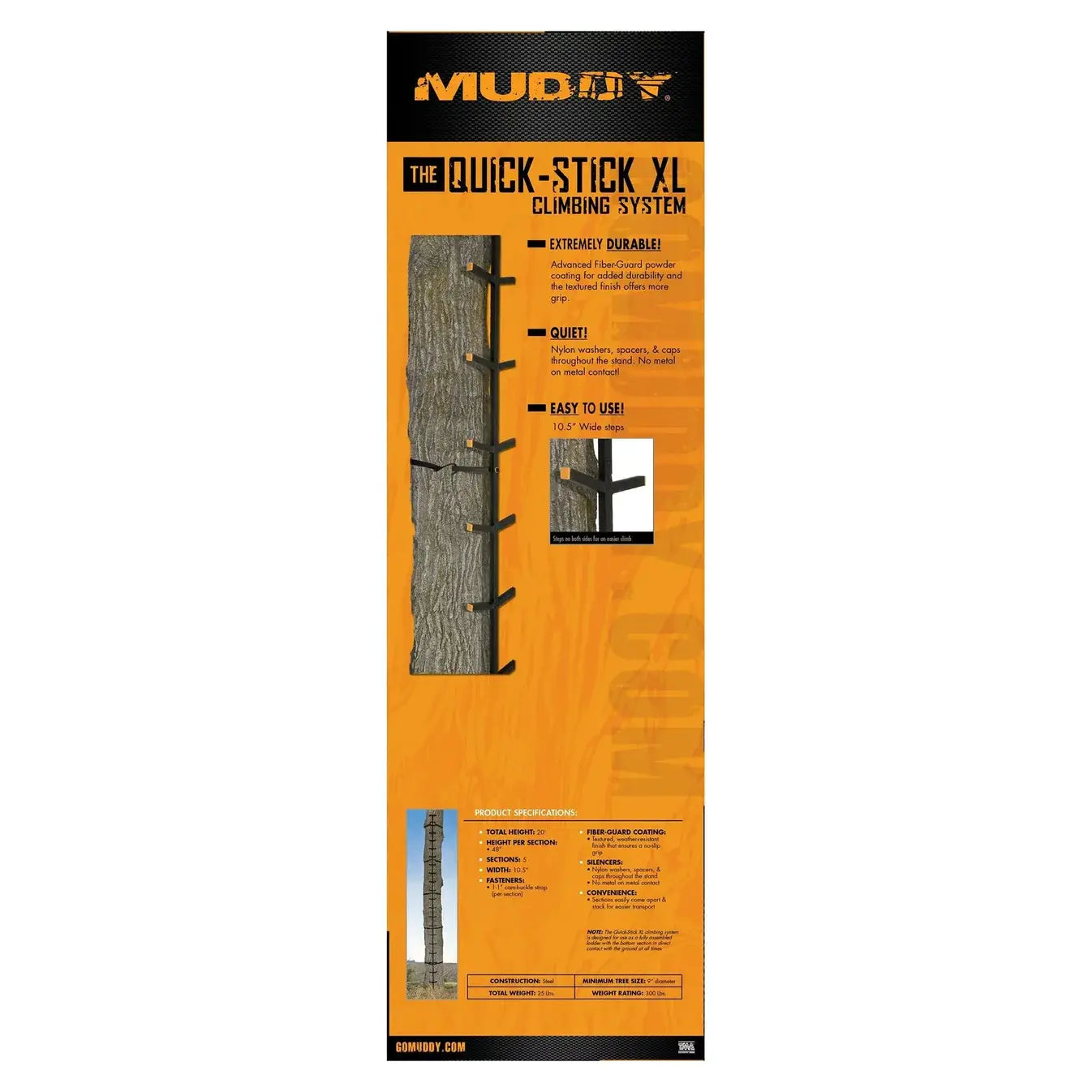 Muddy Quick-Stick XL climbing stick product packaging display