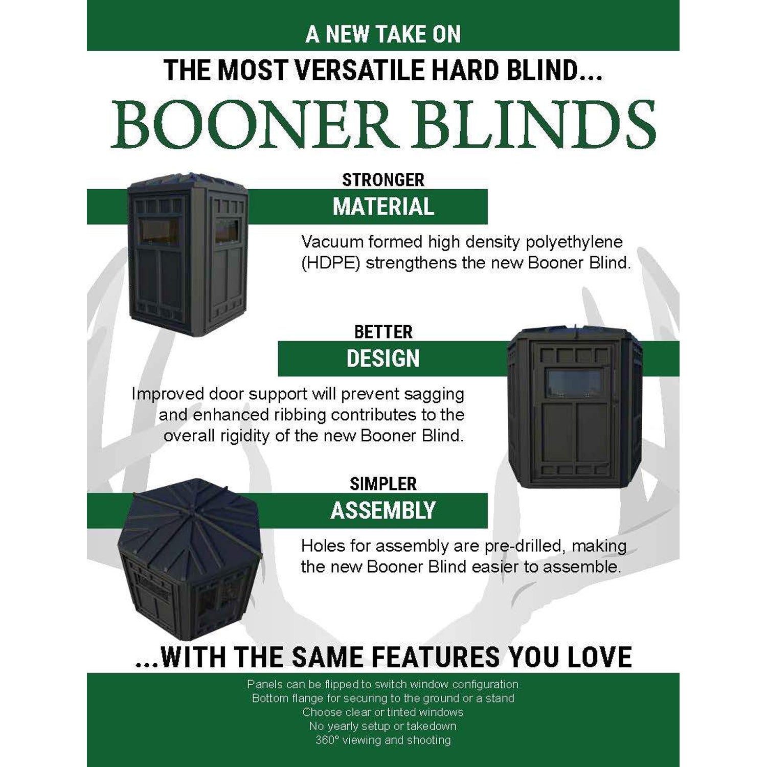 Booner 5-Panel Dagger HW Deer Hunting Blind 75 in. x 72 in.