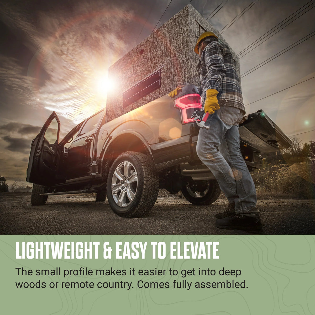 Lightweight and easy to elevate Shadow Hunter Blinds