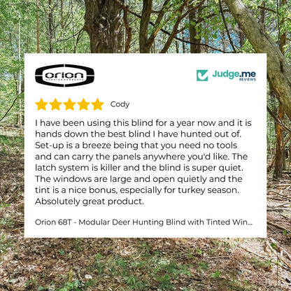 Orion ORIGIN Series — 6x6 Modular Deer Blind & 10 ft Elevated Stand Package