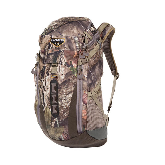 Tenzing Rambler Day Pack in Mossy Oak Break-Up Country camo, front three-quarter studio view