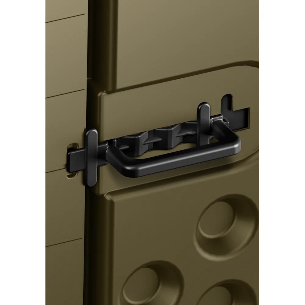 Terrain Archer Bow Blind black carry handle and door latch detail close-up