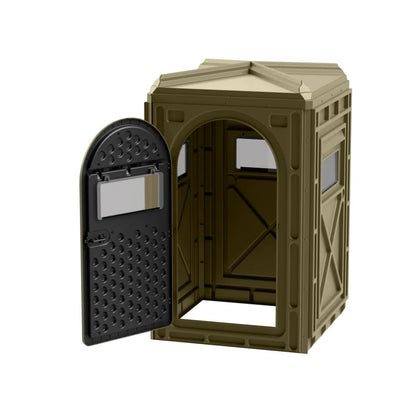 Terrain Edge 4x4 Blind with arc door open showing interior, rear three-quarter view