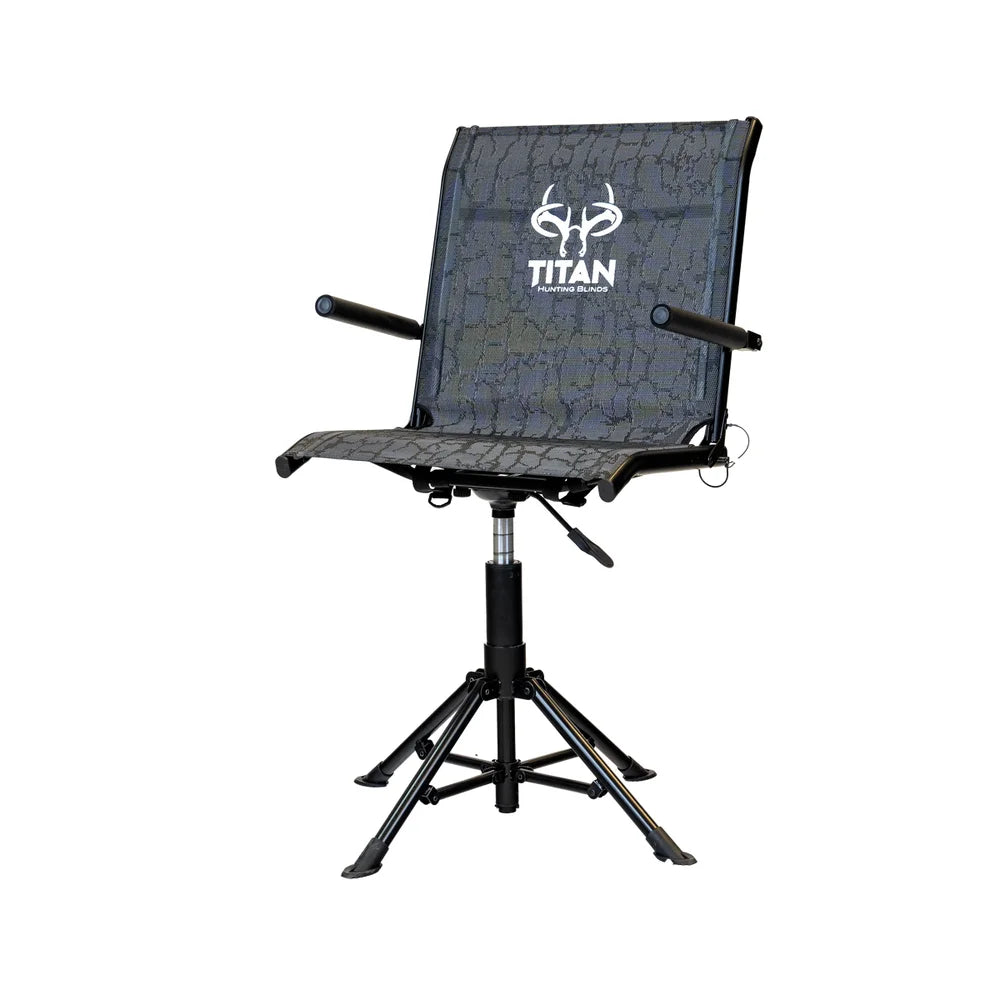 Titan Hunting Blinds Swivel Chair, alternate front three-quarter studio view on white