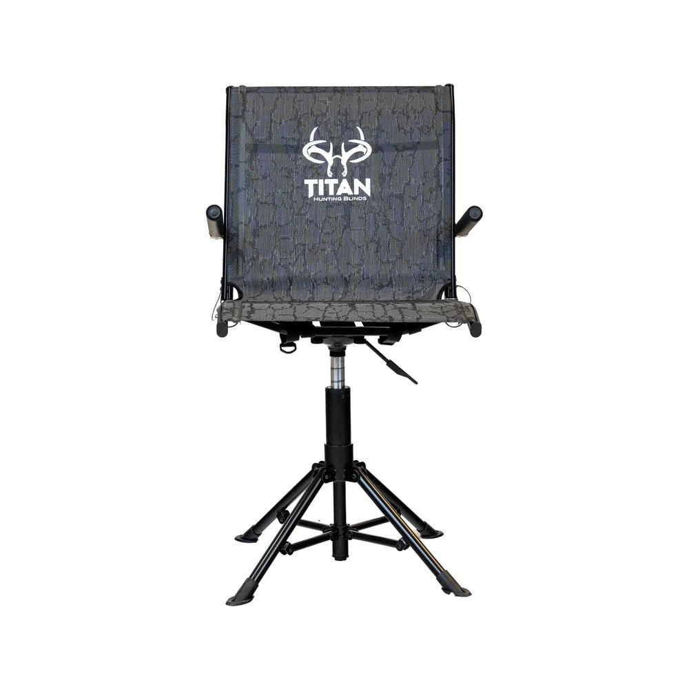Titan Hunting Blinds Swivel Chair, straight-on front view on white background
