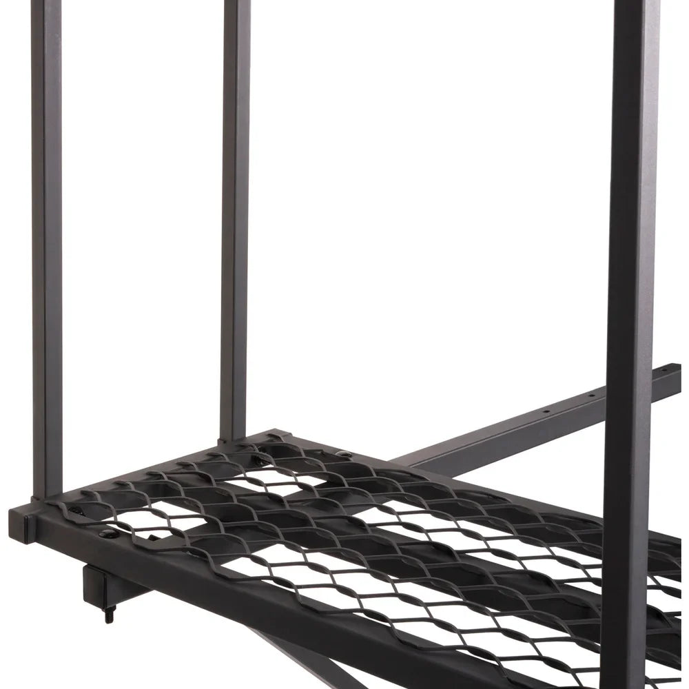 Titan Hunting Blinds Tower Porch Extension Kit detail of mesh platform between vertical rails