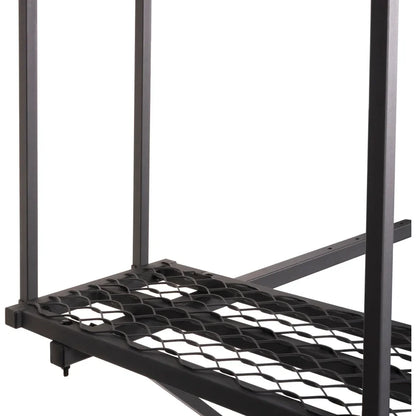 Titan Hunting Blinds Tower Porch Extension Kit detail of mesh platform between vertical rails