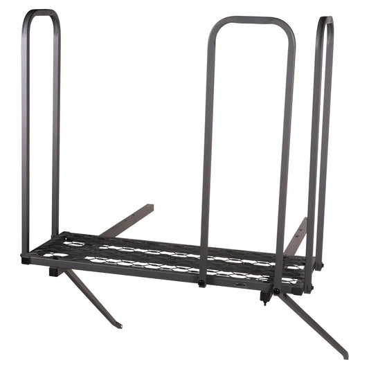 Titan Hunting Blinds Tower Porch Extension Kit rear three-quarter view showing rail uprights