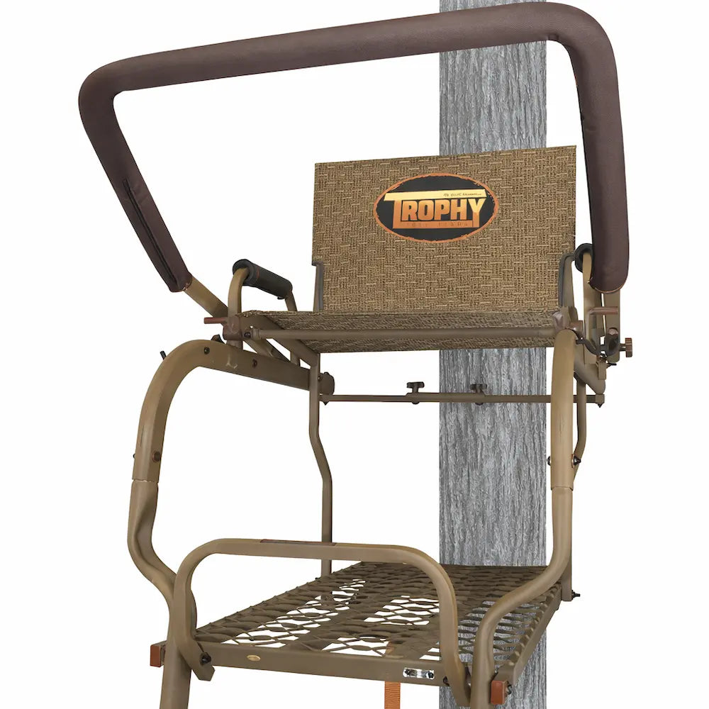 Trophy Treestands Mountaineer 20' Ladderstand seat and shooting rail