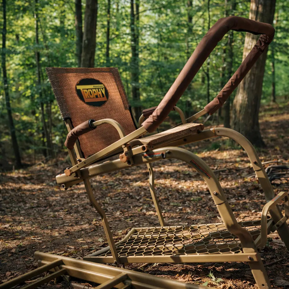 Trophy Treestands Mountaineer 20' Ladderstand  platform assembly on the ground