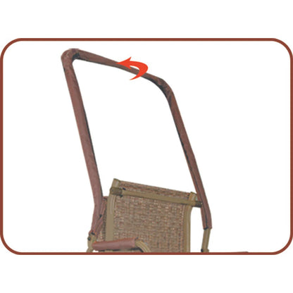 Close-up detail of Trophy Treestands Strike Eagle padded flip-up shooting rail